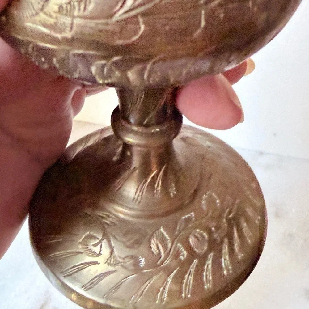 Pair Vintage Indian Bidriware Vase